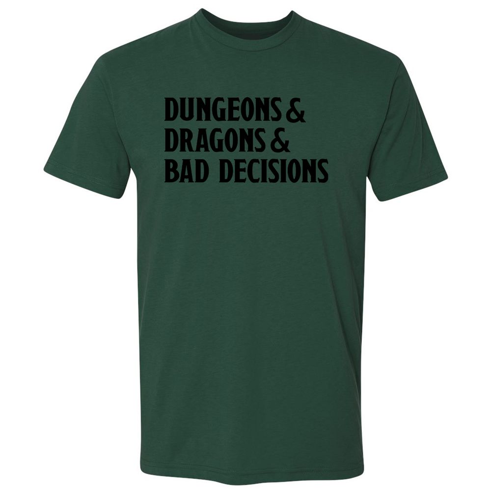 Bad Decisions Premium Unisex T-Shirt - Forest Green - 13