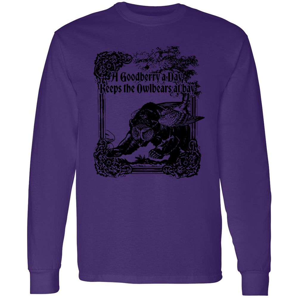 A Goodberry A Day Keeps The Owlbears At Bay Long Sleeve T-Shirt - Purple - 13
