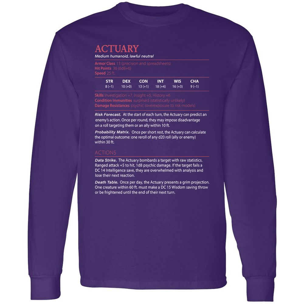 Actuary Stats - Purple - 13
