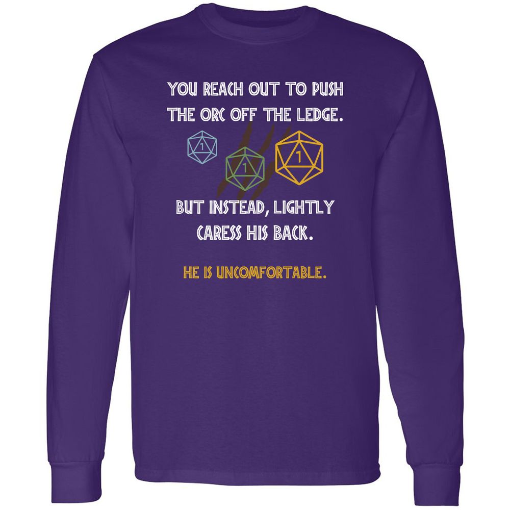 YOU REACH OUT TO PUSH Long Sleeve T-Shirt - Purple - 13