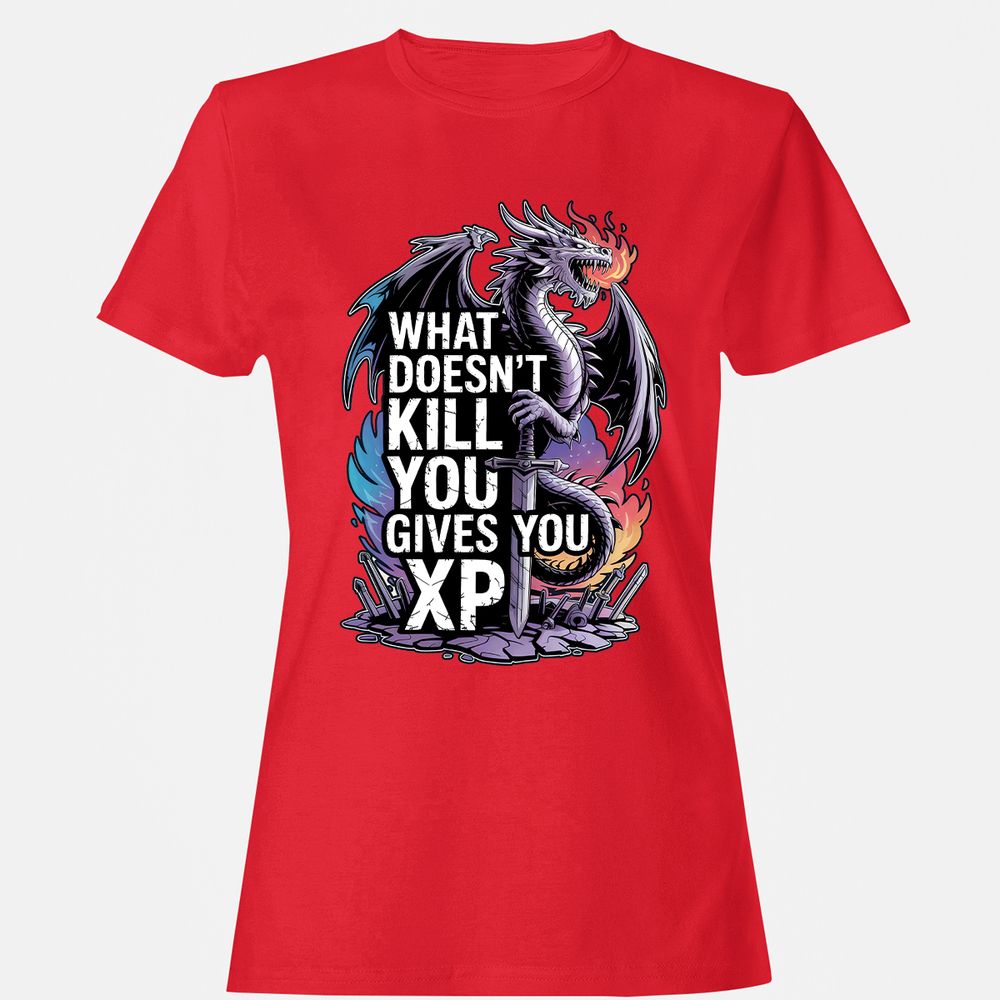 What Doesn't Kill You Dragon Women's T-Shirt - Red - 13