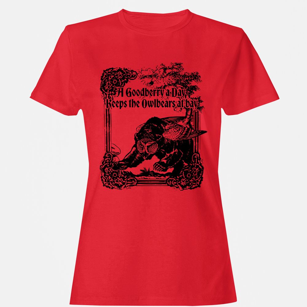 A Goodberry A Day Keeps The Owlbears At Bay Women's T-Shirt - Red - 13