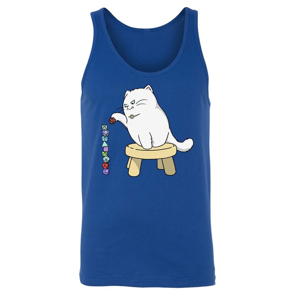 Cat Stacking Dice Unisex Jersey Tank - True Royal - 13