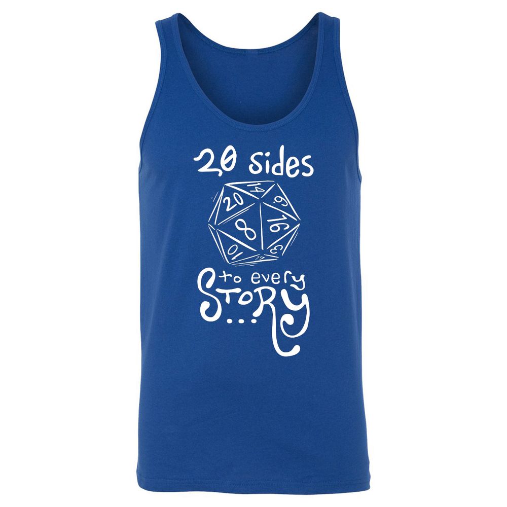 20 Sides to Every Story Unisex Jersey Tank - True Royal - 13
