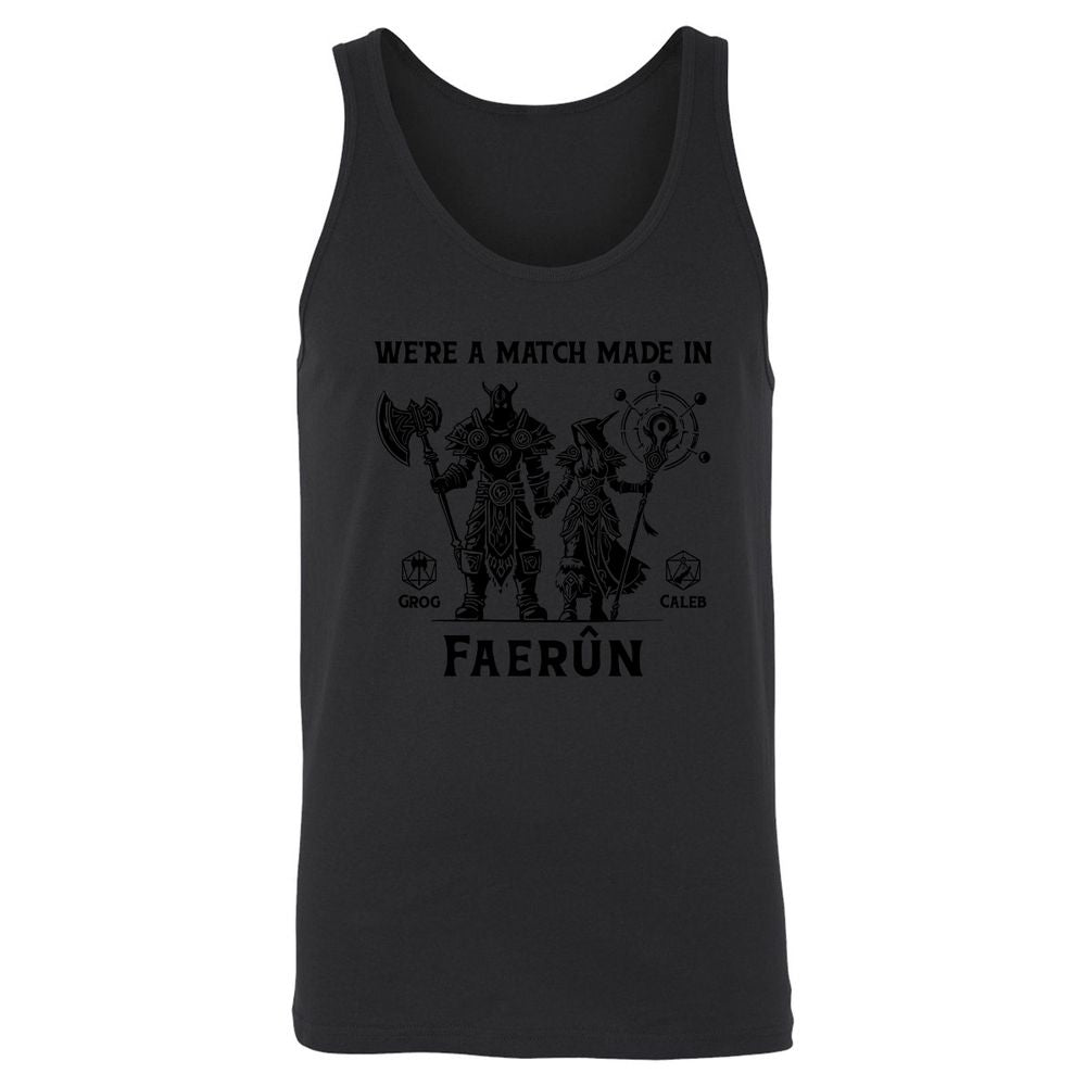 Custom DnD Class Couple Unisex Jersey Tank - Black - 14
