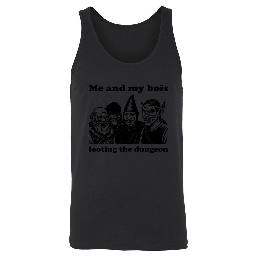 Me and my bois looting the dungeon Unisex Jersey Tank - Black - 14