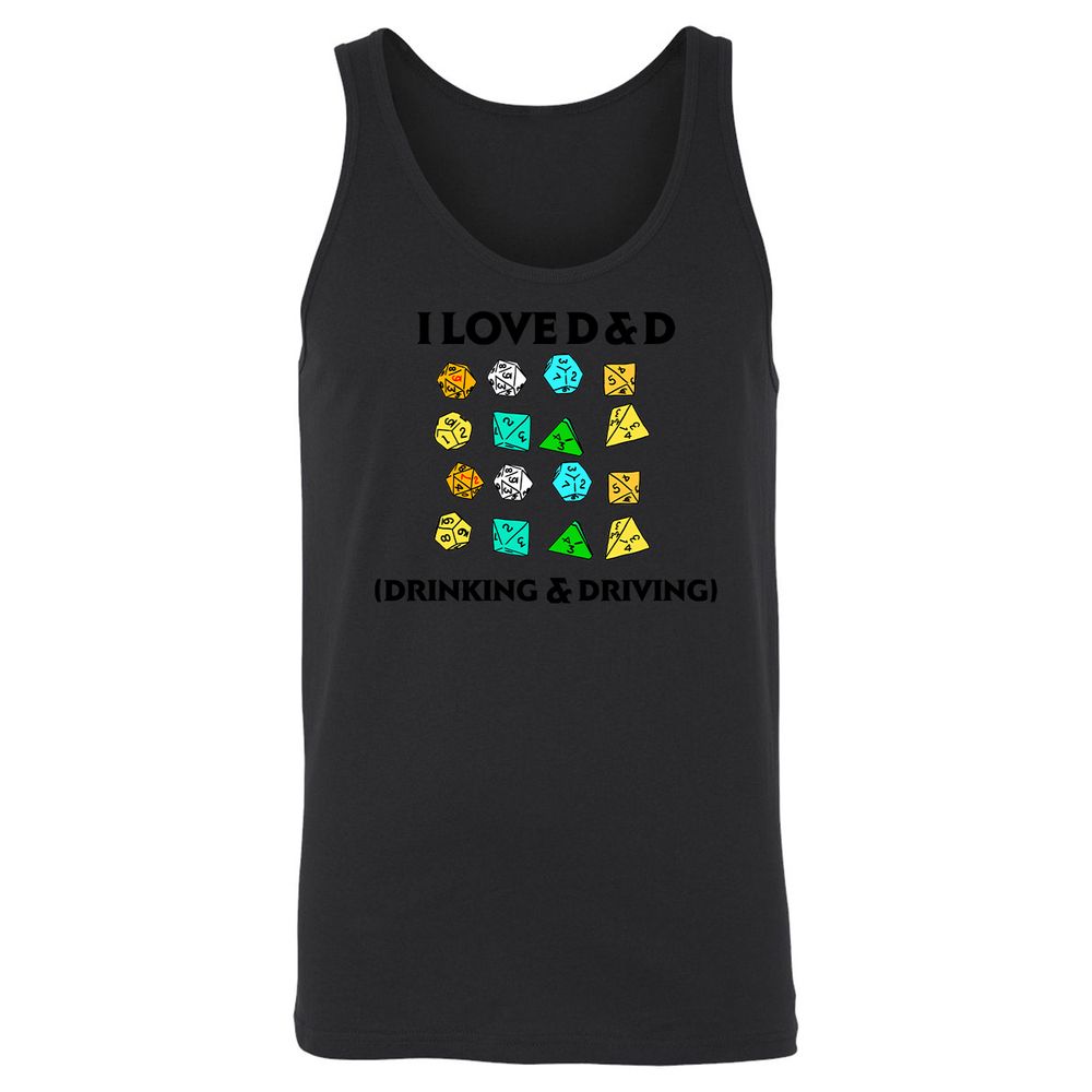 Drinking & Driving Unisex Jersey Tank - Black - 14