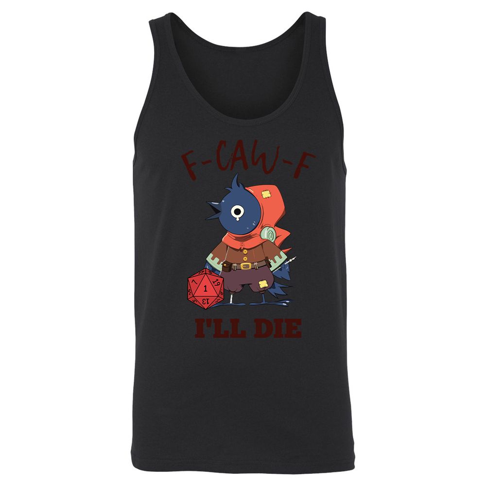 Unisex Jersey Tank - White - Black - 14