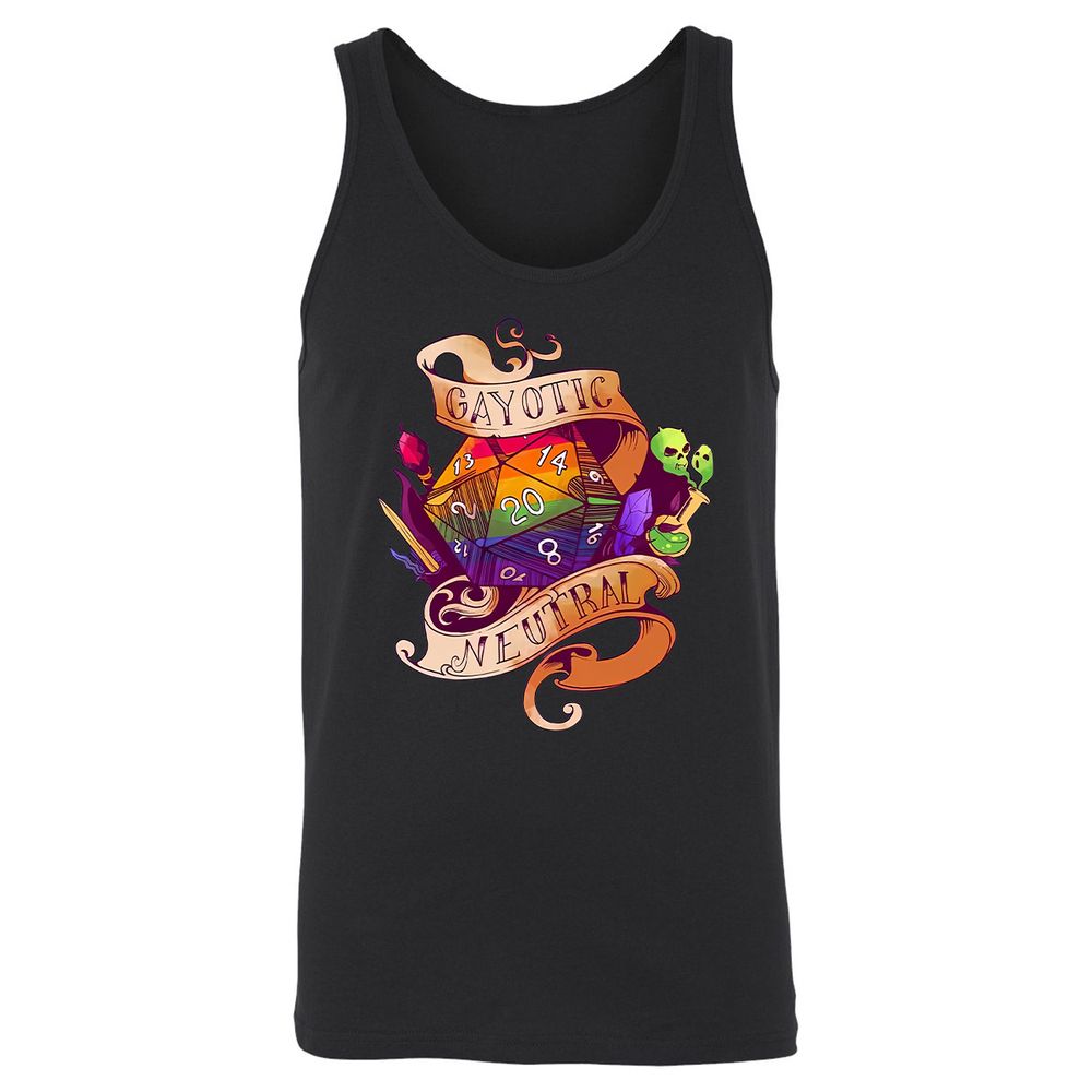 Gayotic Neutral Unisex Jersey Tank - Black - 14