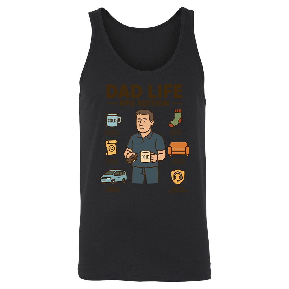 Dad Life RPG Edition Unisex Jersey Tank - Black - 14