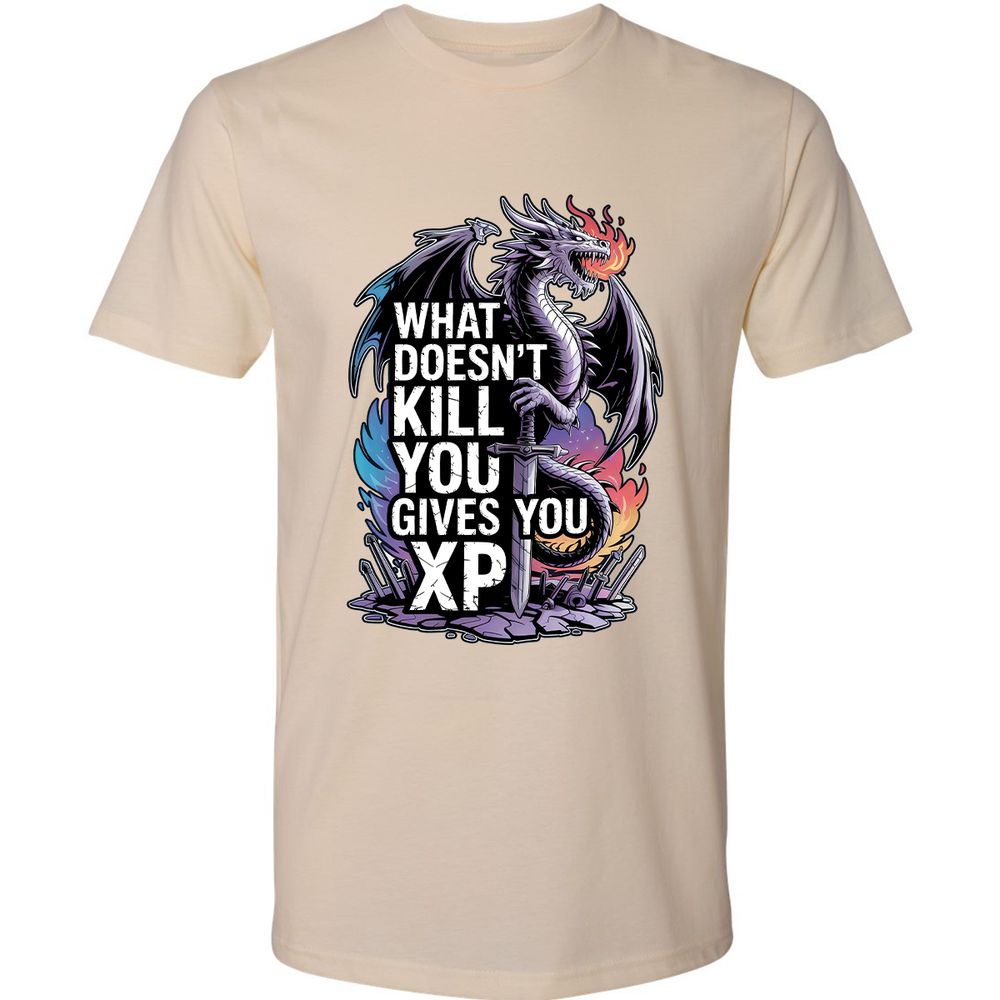 What Doesn't Kill You Dragon Premium Unisex T-Shirt - Cream - 14