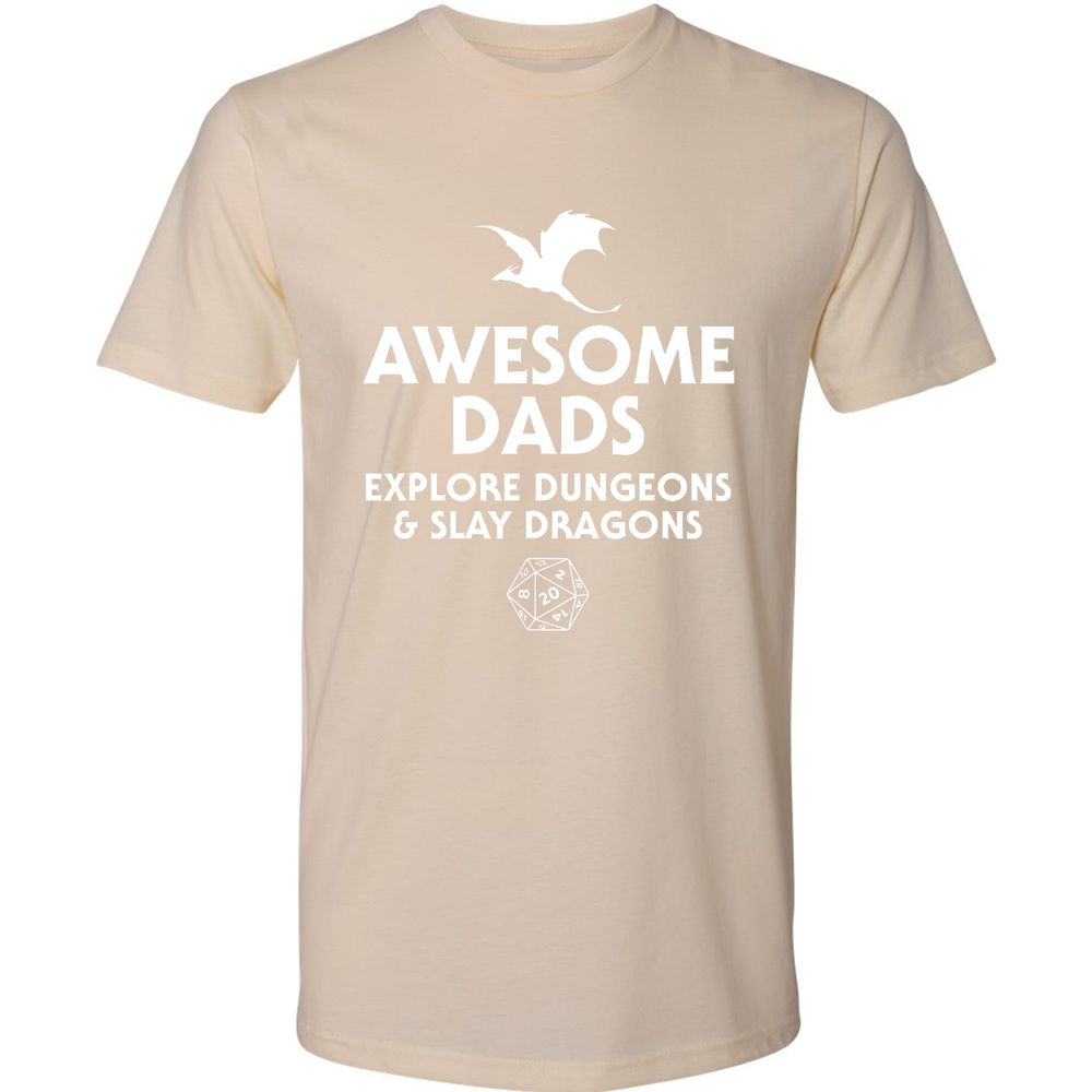 Awesome Dads Slay Dragons Premium Unisex T-Shirt - Cream - 14