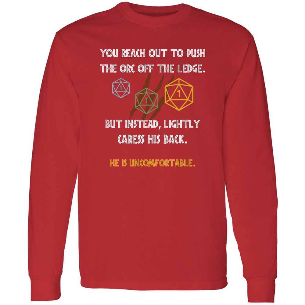 YOU REACH OUT TO PUSH Long Sleeve T-Shirt - Red - 14