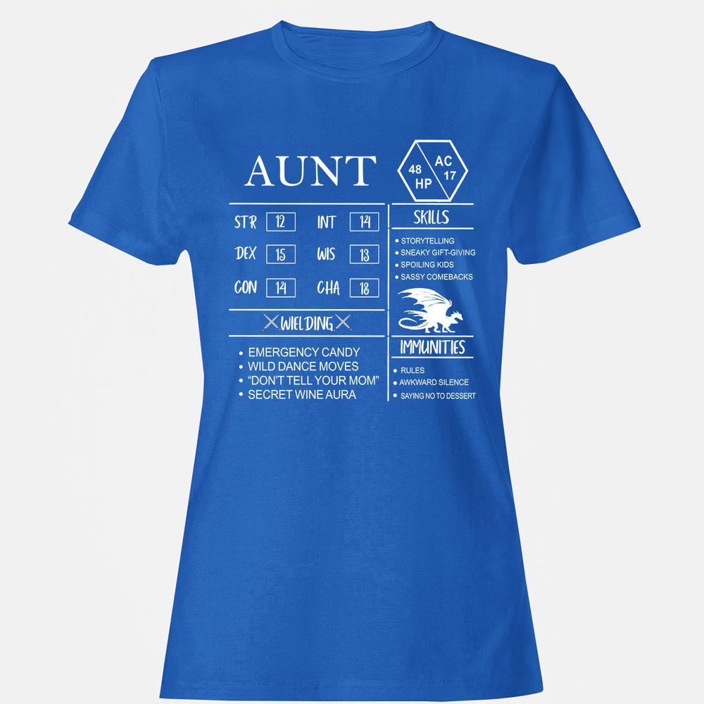 Aunt Stats Women's T-Shirt - Royal - 14