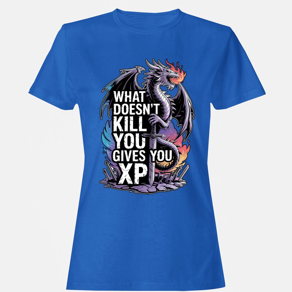 What Doesn't Kill You Dragon Women's T-Shirt - Royal - 14