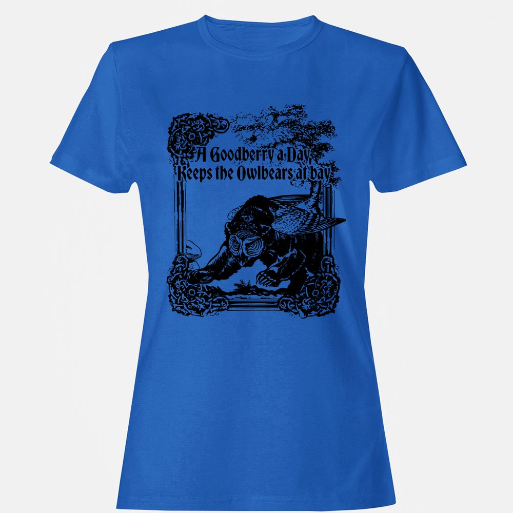 A Goodberry A Day Keeps The Owlbears At Bay Women's T-Shirt - Royal - 14