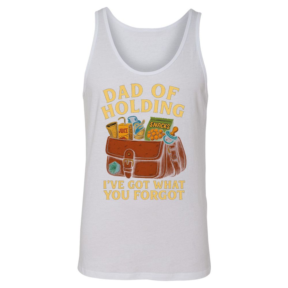 Dad Of Holding Unisex Jersey Tank - White - 14