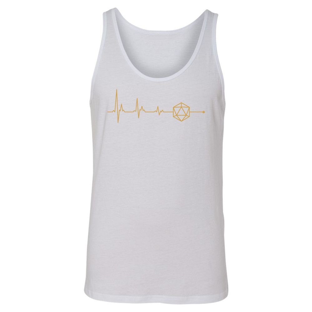 D20 Dice Is My Life Unisex Jersey Tank - White - 14