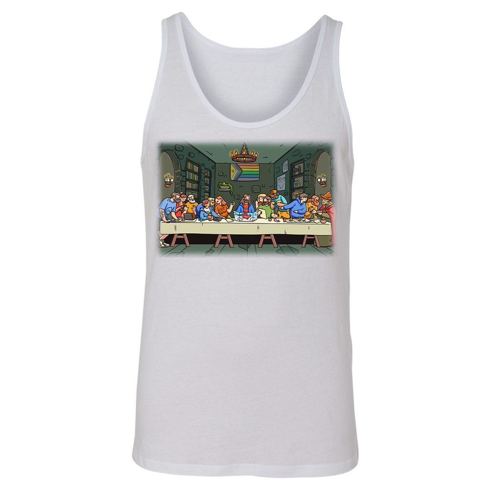 DnD Characters Pride Themed The Last Supper Shirt Unisex Jersey Tank - White - 14