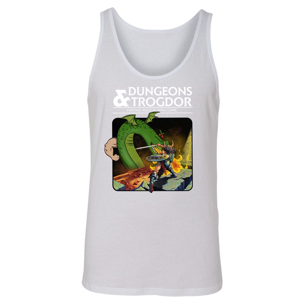 Trogdor Unisex Jersey Tank - White - 14