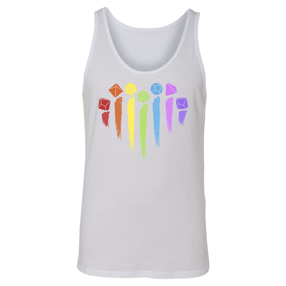 Dice Rainbow Heart Shape - White - 14