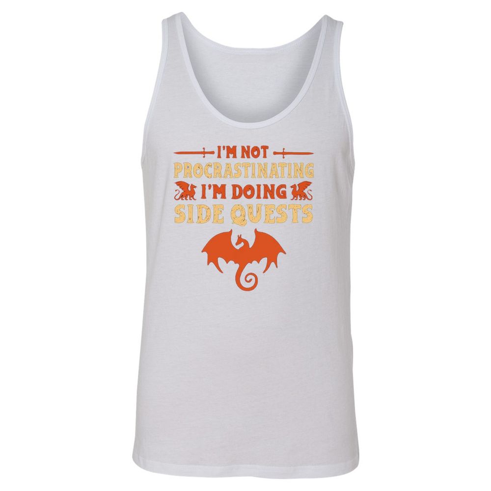 I'm Doing Side Quests Unisex Jersey Tank - White - 14