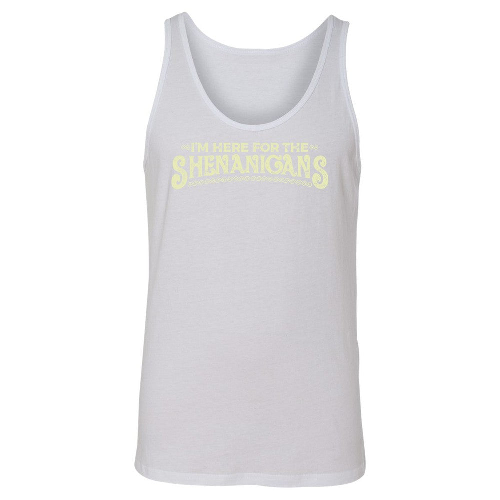 Here For The Shenanigans Unisex Jersey Tank - White - 14