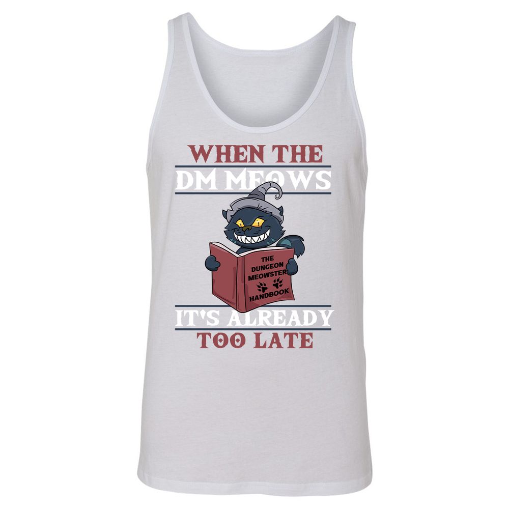 When The DM Meow Unisex Jersey Tank - White - 14