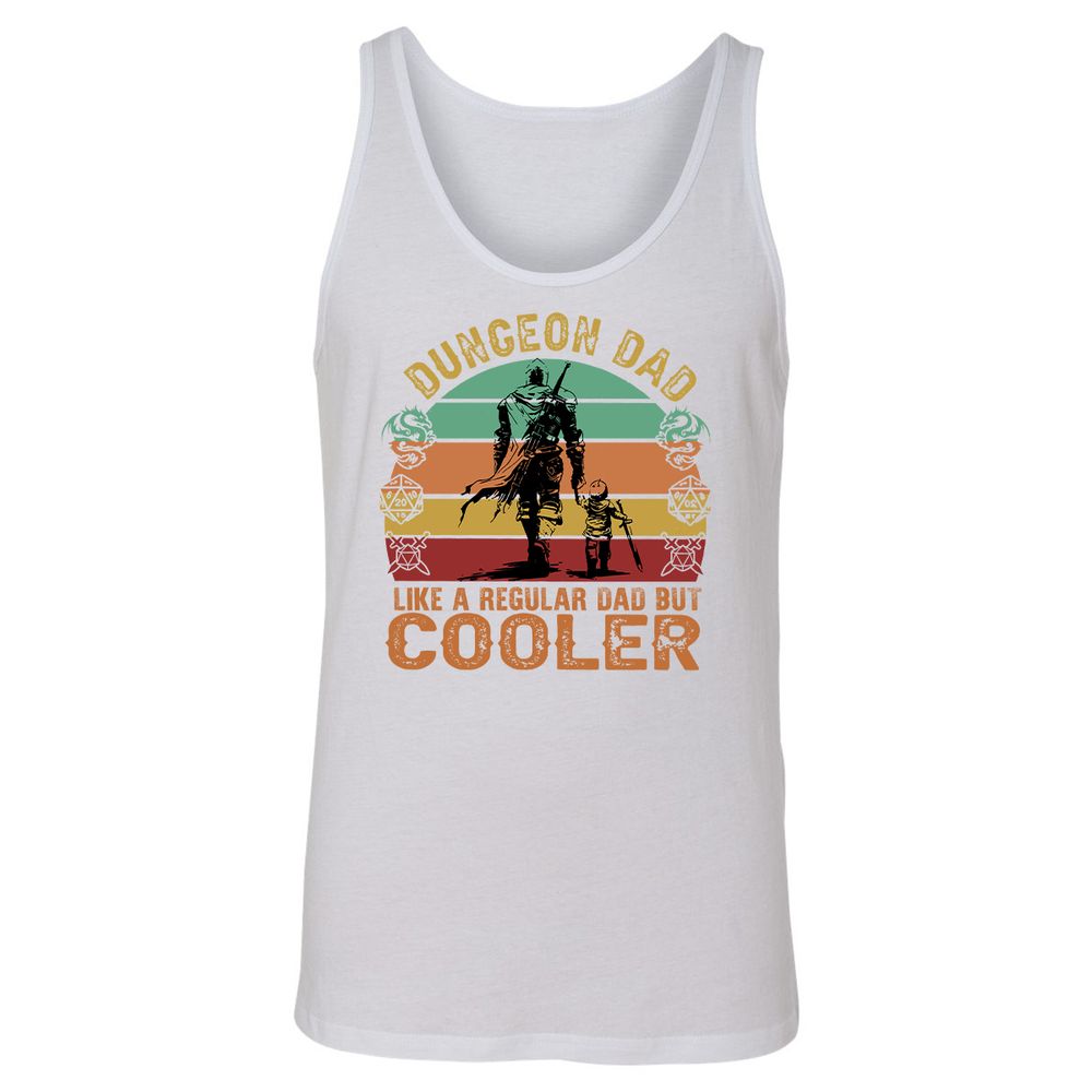Dungeon Dad Like A Regular Dad Unisex Jersey Tank - White - 14