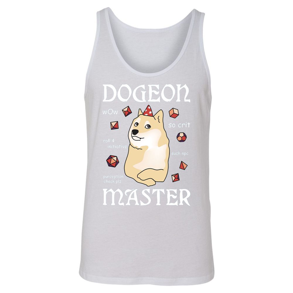 Dogeon Master Unisex Jersey Tank - White - 14