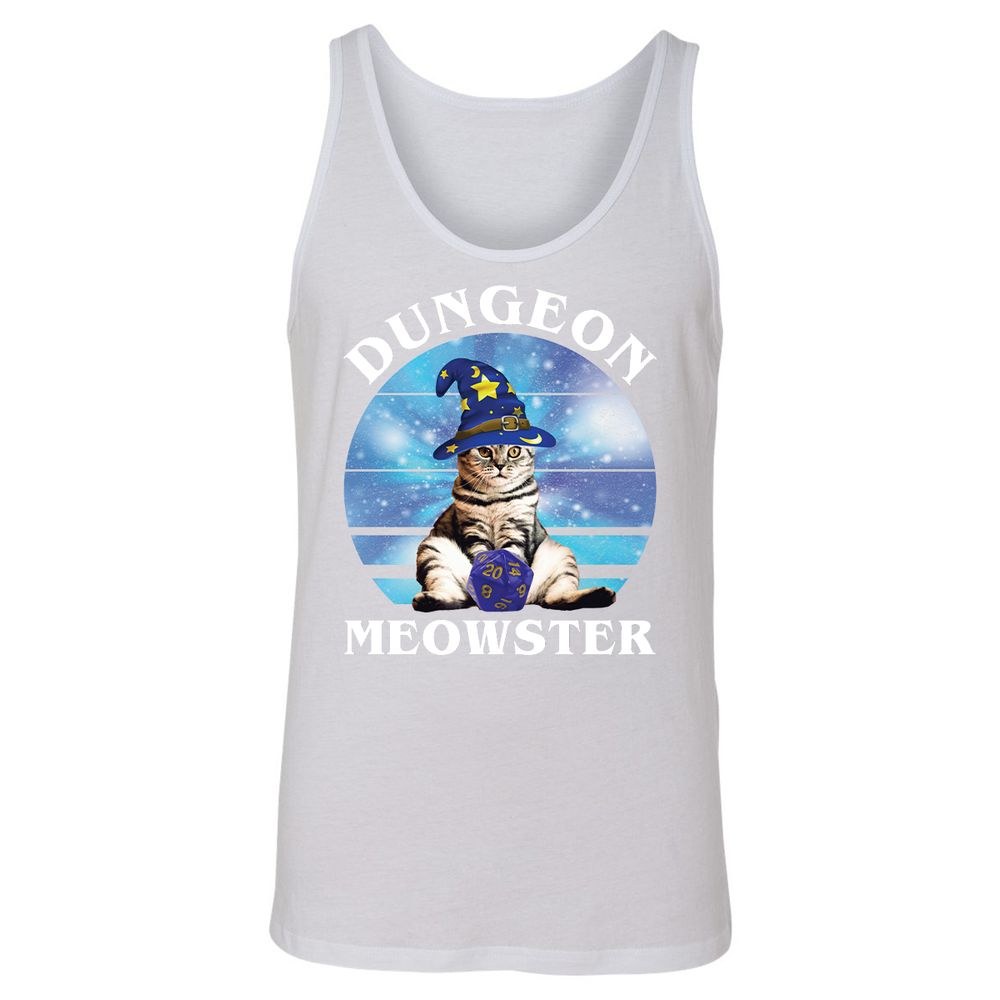 Dungeon Meowster Vintage Unisex Jersey Tank - White - 14