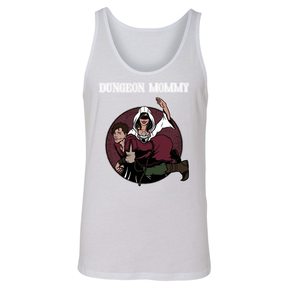 Dominant Dungeon Mommy Unisex Jersey Tank - White - 14