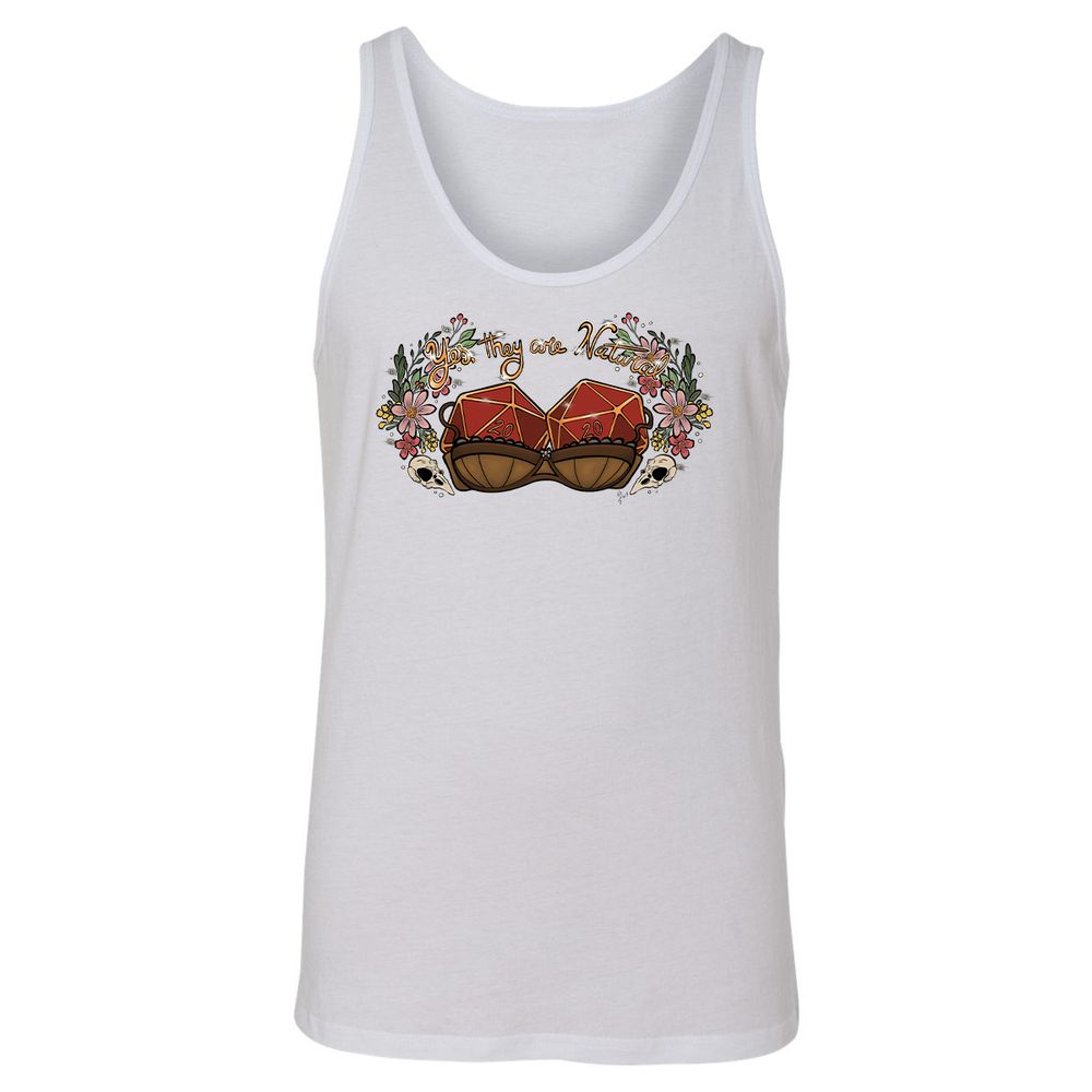 Yes They're Natural Unisex Jersey Tank - White - 14