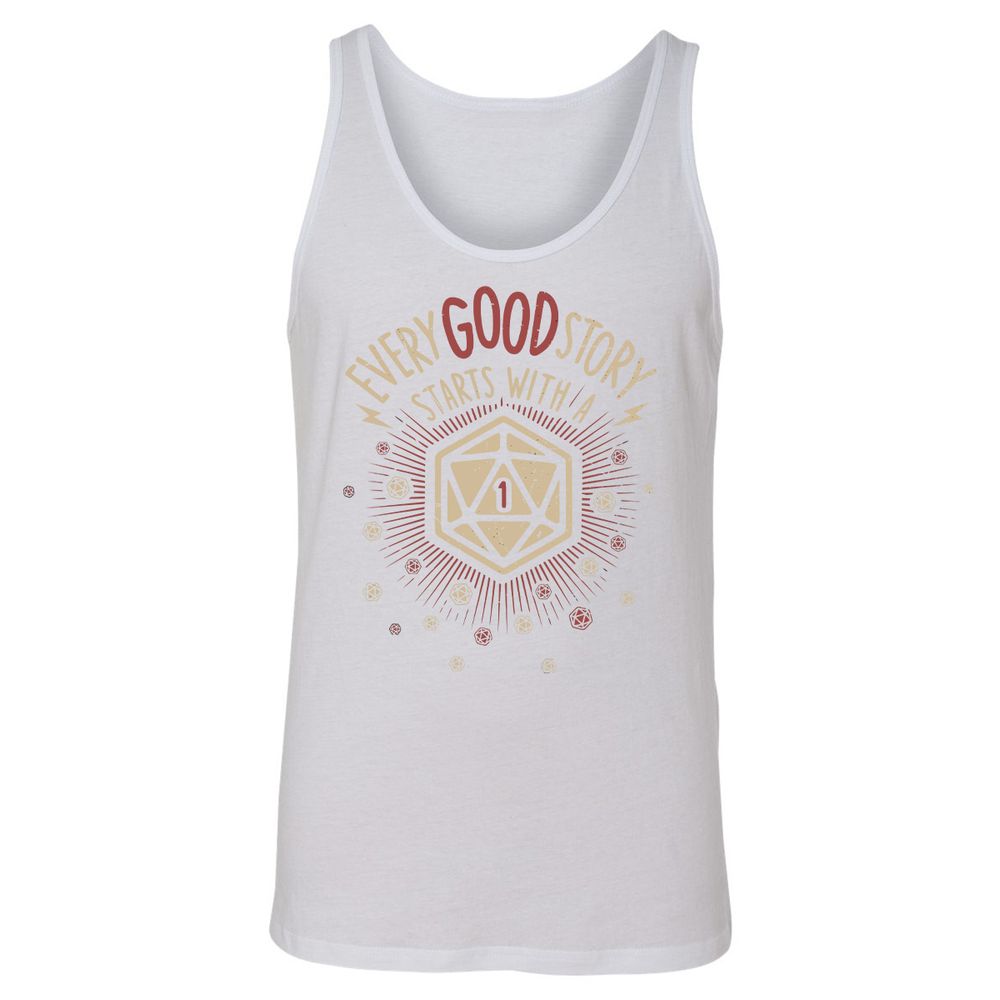 Good Story Starts With A 1 Unisex Jersey Tank - White - 14