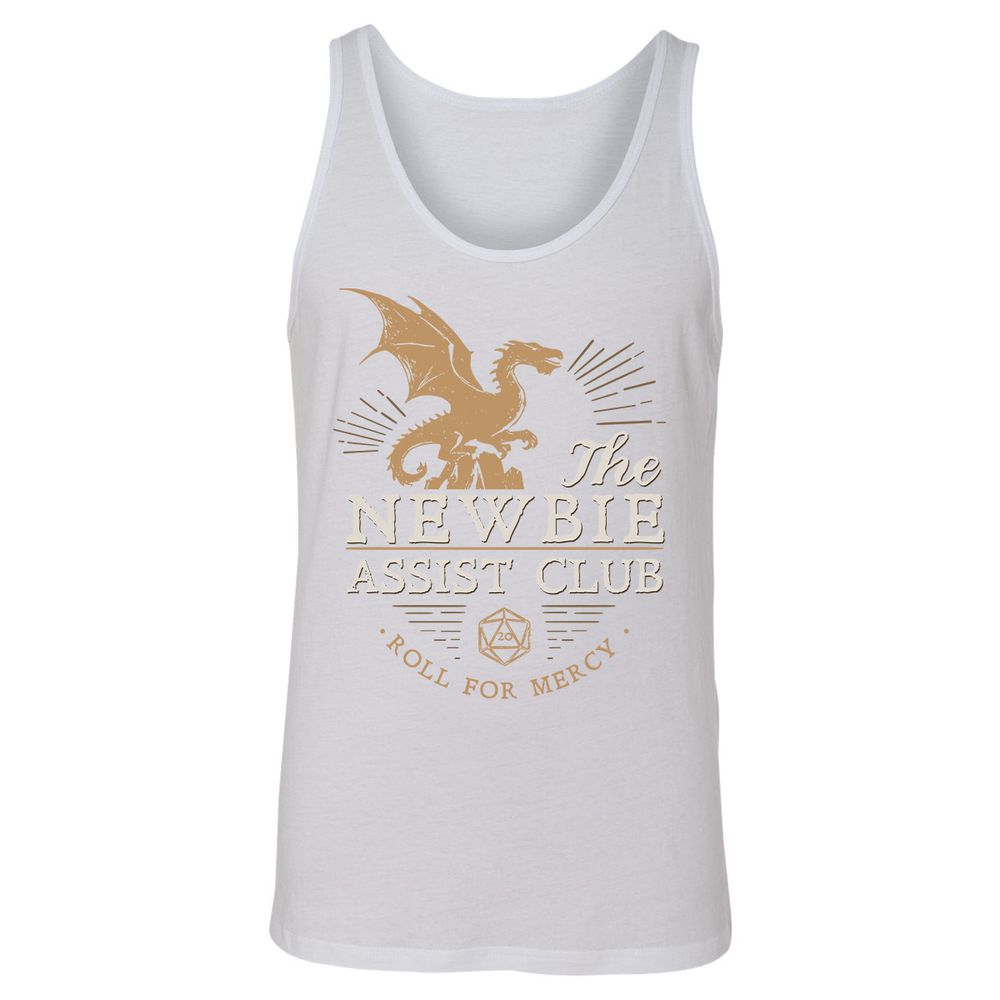 The Newbie Assist Club Unisex Jersey Tank - White - 14