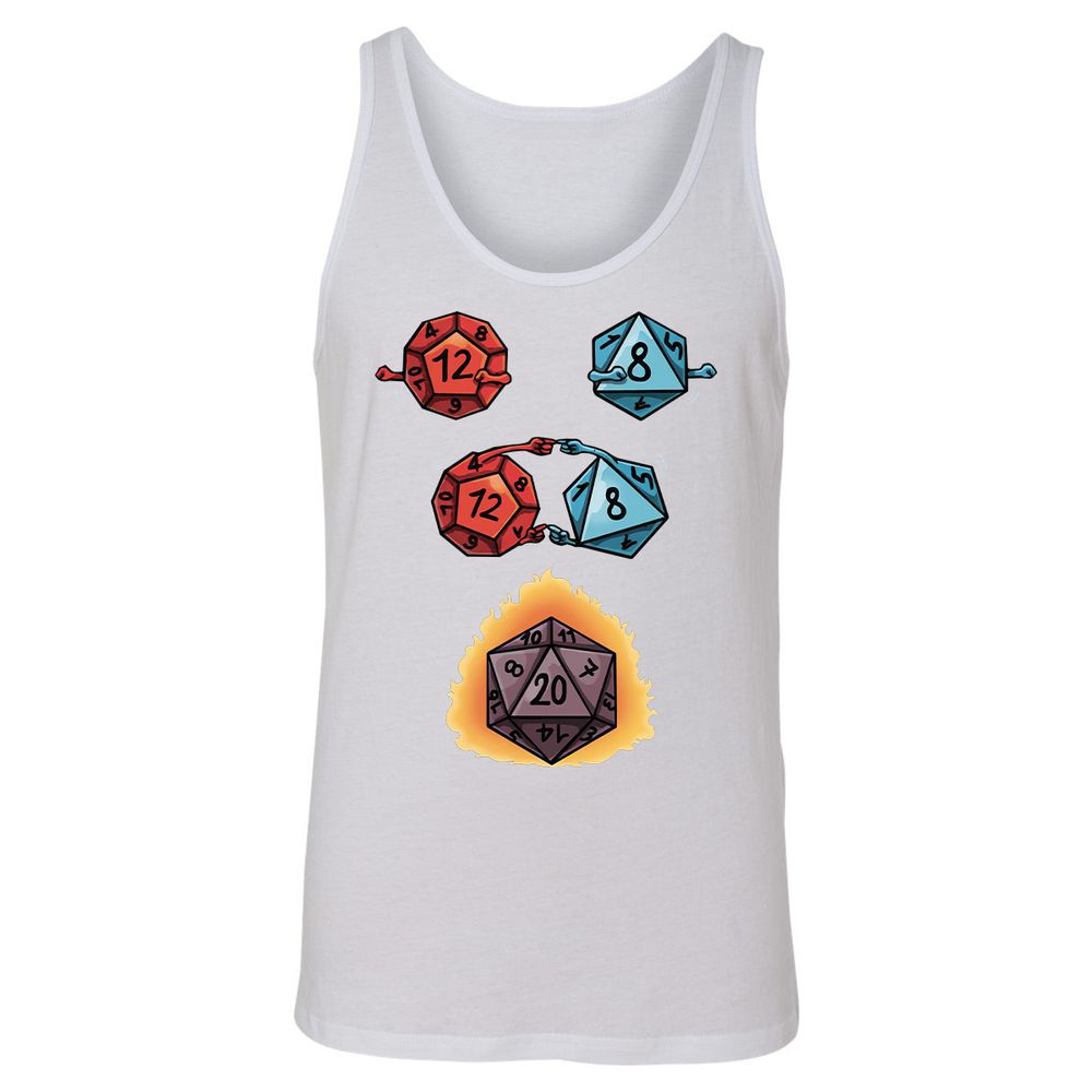 Dice Fusion RPG Unisex Jersey Tank - White - 14