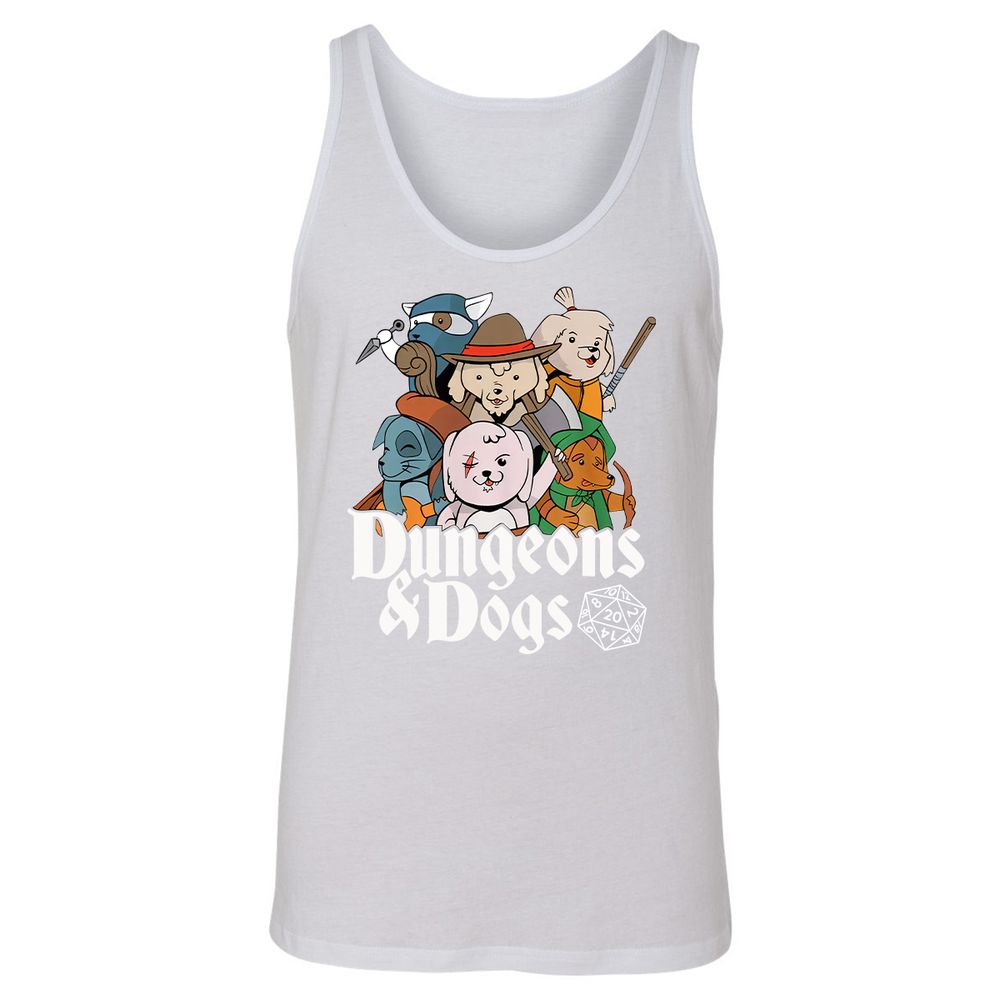 Dungeons & Dogs Unisex Jersey Tank - White - 14