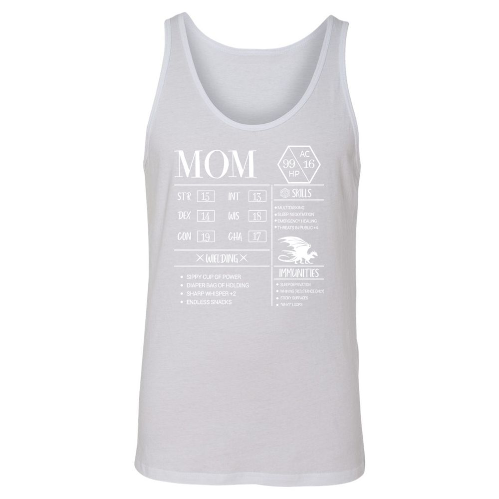 Mom New Unisex Jersey Tank - White - 14