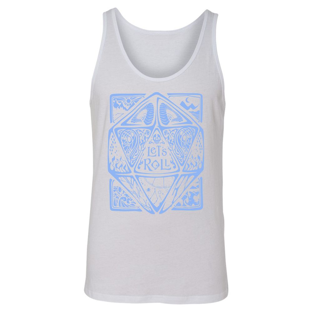 Let's Roll Unisex Jersey Tank - White - 14
