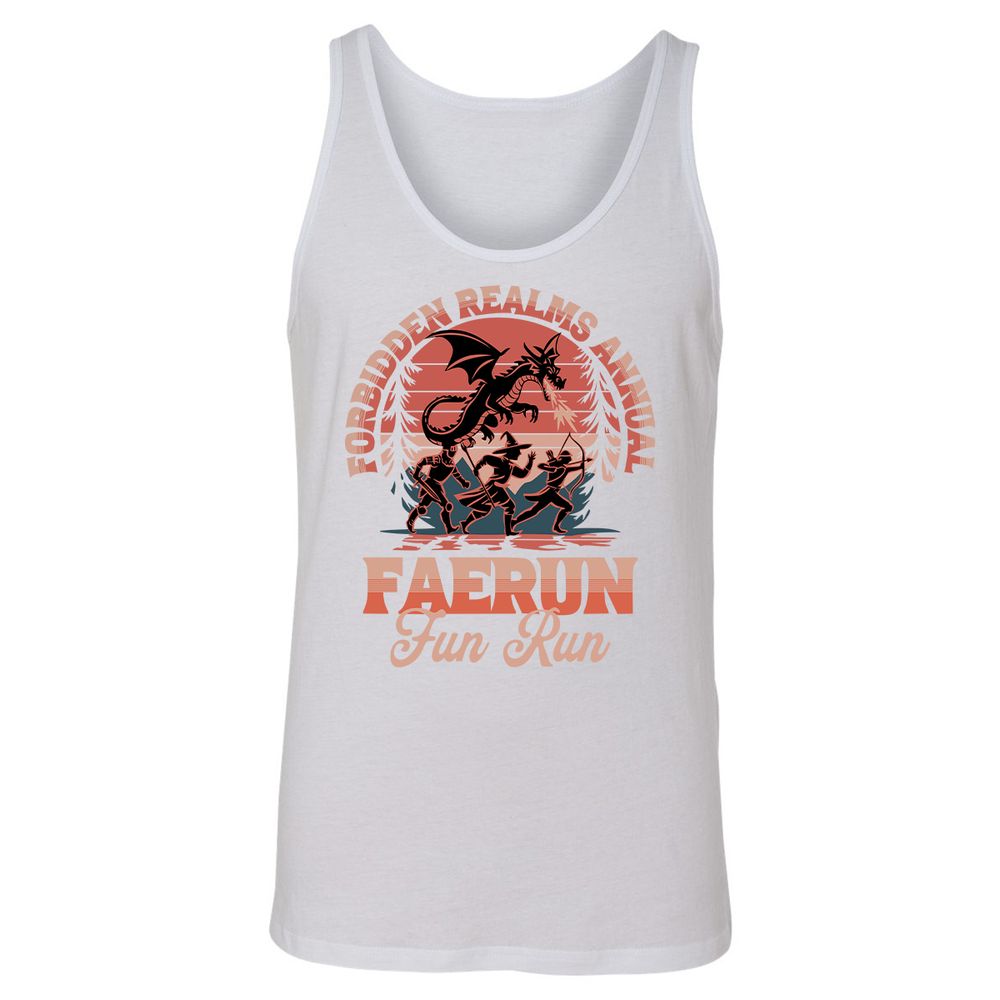 Faerun Fun Run Unisex Jersey Tank - White - 14
