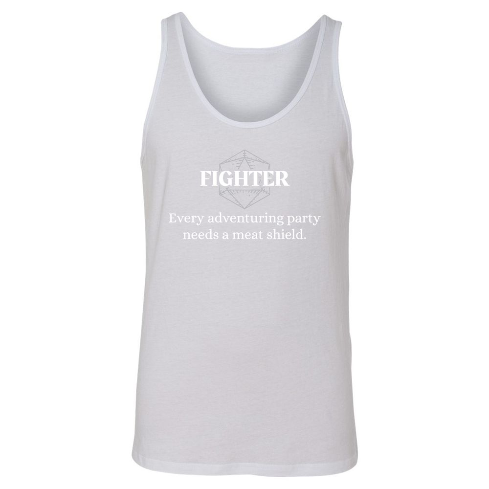 Fighter – Every Party Needs A Meat Shield Unisex Jersey Tank - White - 14