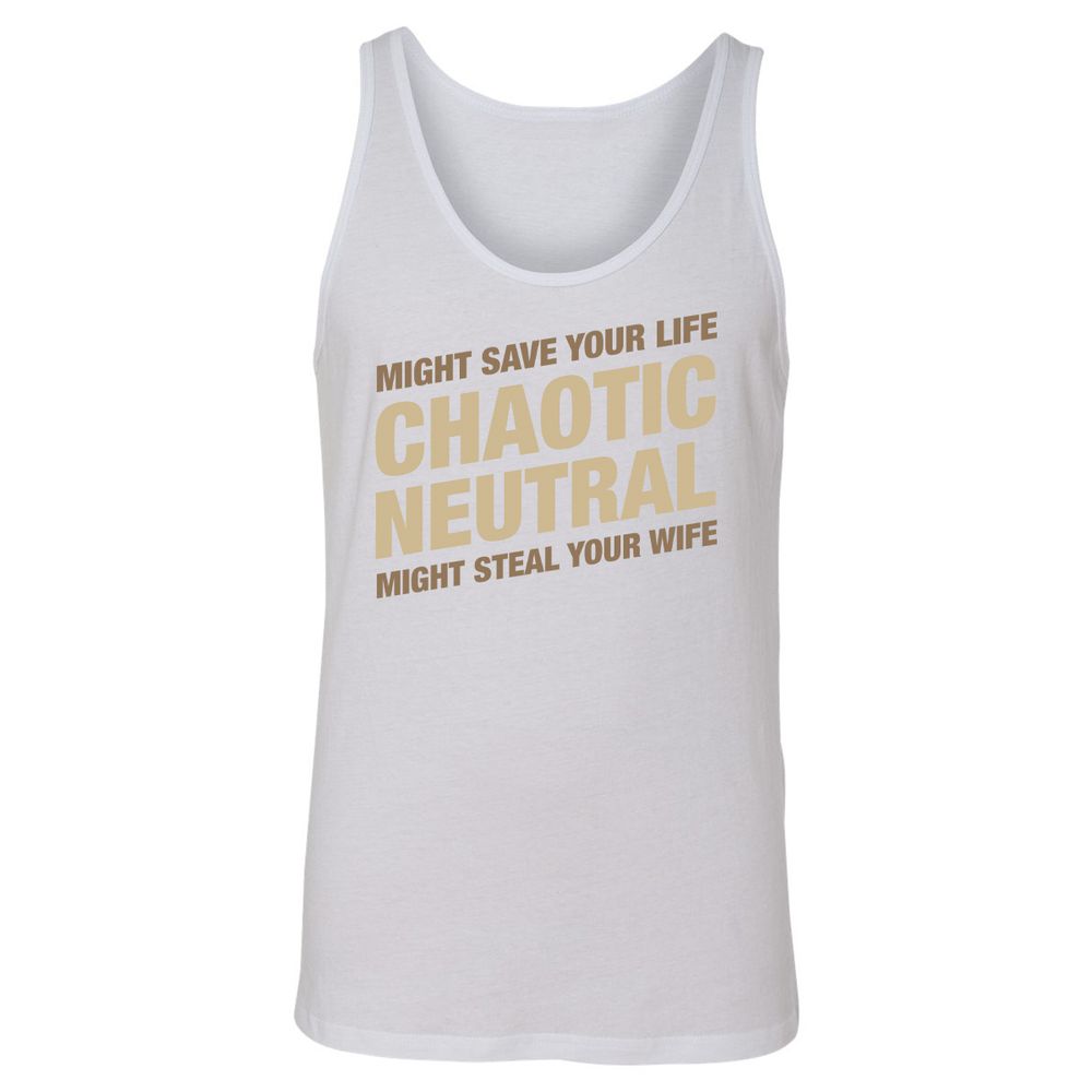 Might Save Your Life Might Steal Your Wife Unisex Jersey Tank - White - 14