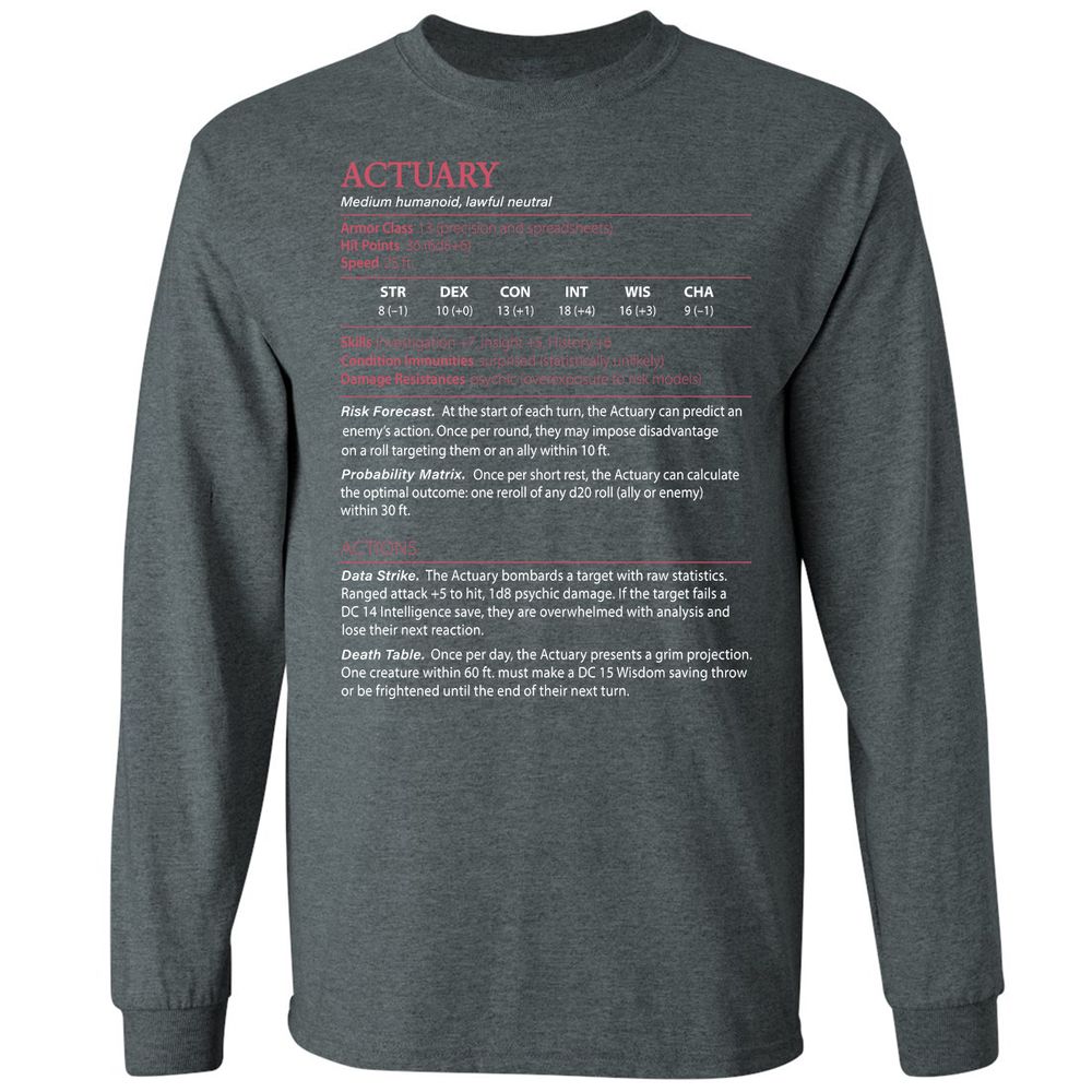 Actuary Stats - Dark Heather - 15