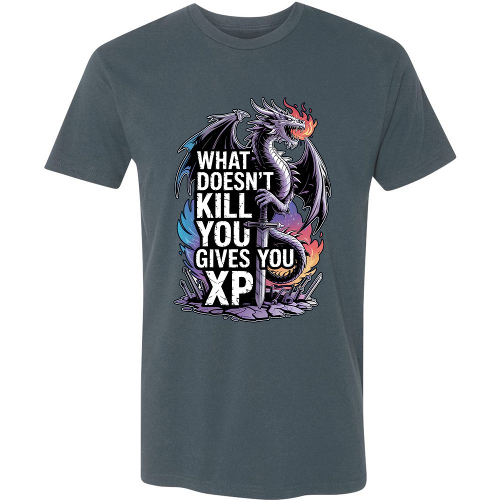 What Doesn't Kill You Dragon Premium Unisex T-Shirt - Indigo - 15
