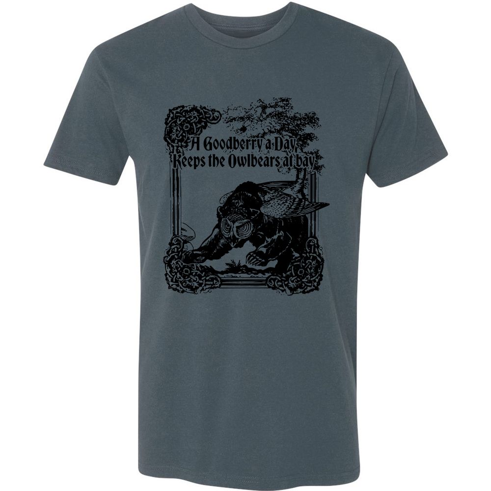 A Goodberry A Day Keeps The Owlbears At Bay Premium Unisex T-Shirt - Indigo - 15