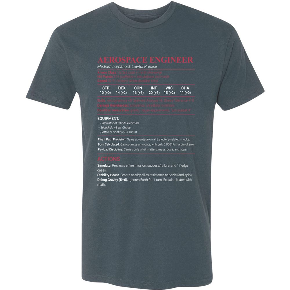 Aerospace Engineer Premium Unisex T-Shirt - Indigo - 15