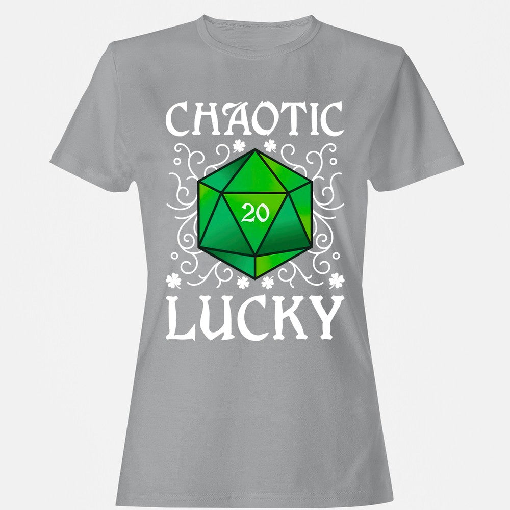 Chaotic Lucky D20 Dice Women's T-Shirt - Sport Grey - 15