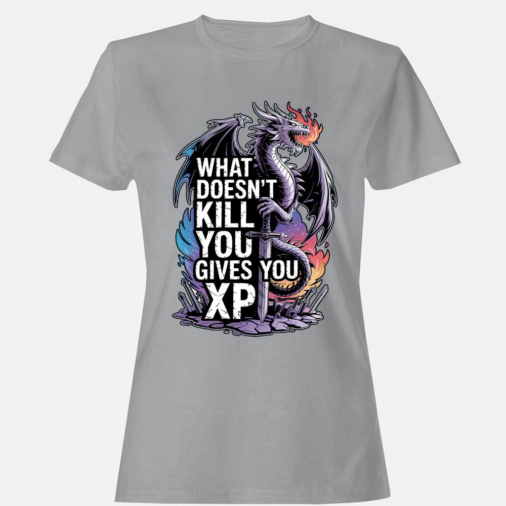 What Doesn't Kill You Dragon Women's T-Shirt - Sport Grey - 15
