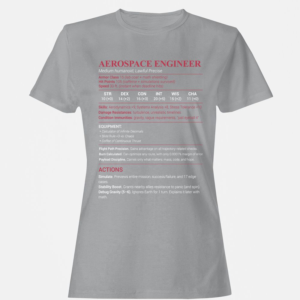 Aerospace Engineer Women's T-Shirt - Sport Grey - 15