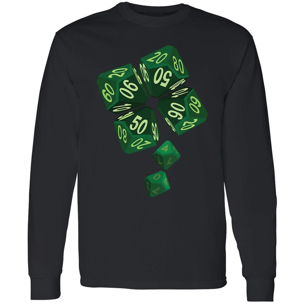 Dice Clover Long Sleeve T-Shirt - Black - 16